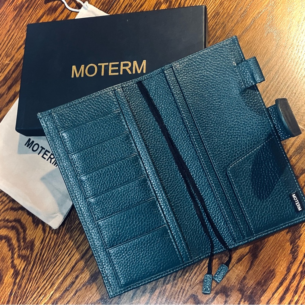 Moterm Hobonichi Weeks Planner Leather Cover Teal Green Pebbled EUC